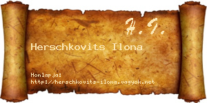 Herschkovits Ilona névjegykártya